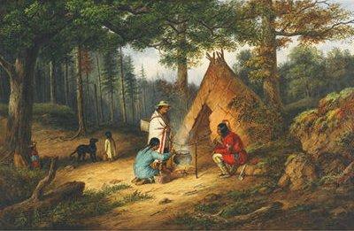 Cornelius Krieghoff Caughnawaga Indians at Camp china oil painting image